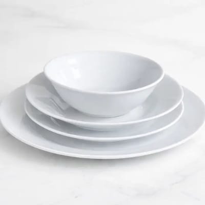 Witte Roos – porseleinen dinerservies – Bianco Classico – 24-delig – wit – Ø26,5 cm