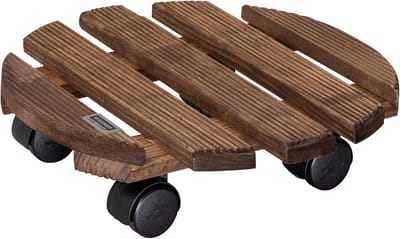 Plantenroller Hout Draagkracht 100 kg - Mobiele Plantenstandaard voor Binnen & Buiten