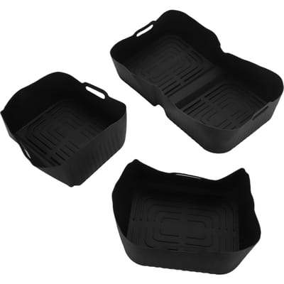 Doublure pour friteuse Foodi Flexdrawer AF500 10,4L Silicone Résistant à la chaleur Antiadhésif Réutilisable Panier en silicone pour friteuse pour L black