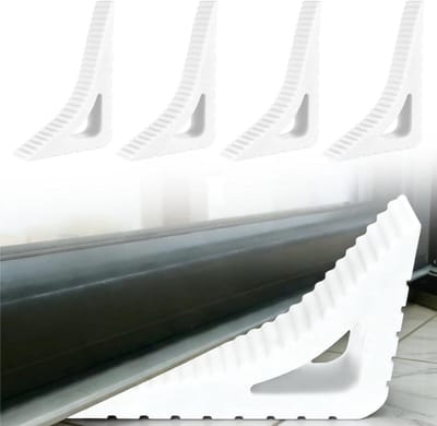 Raamstoppers - Rubberen klemmen - Ventilatie en veiligheid - Antislip en boorvrij - 4 stuks - Wit
