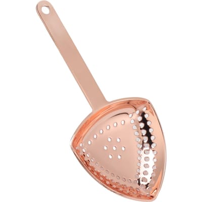 Driehoekige Cocktailzeef Geen Breuk Anti-Roest Fijne Filtratie Decoratief Professioneel IJs beige