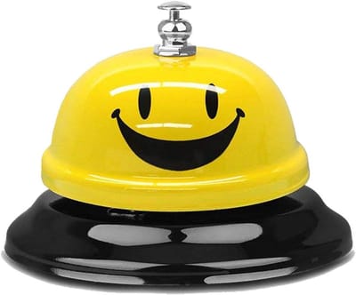 Service Bel - Oproep Bel - Hulp Vragen - Volledig Metaal - 83 cm - Geel