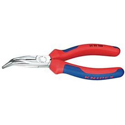 Knipex 25 25 160 Platte rondbektang Elektronica en fijnmechanica 40° gebogen Chroom-vanadium staal 160 mm