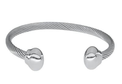 Magneet Armband Twist zilverkleurig Magnetic-L