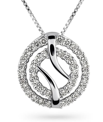 Orphelia HD-4206 - Hanger - 18 Karaat Witgoud / Diamant 0.34 ct