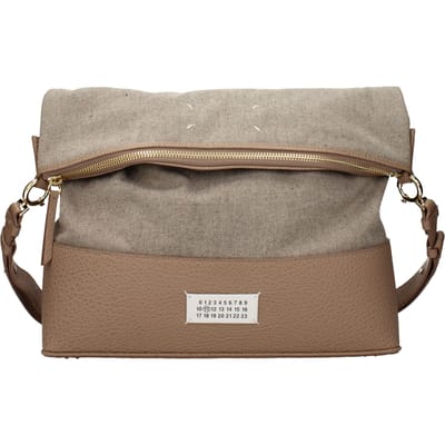 Beige Stoffen Schoudertas