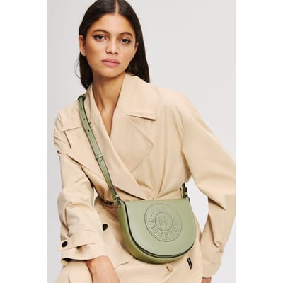 Karl Lagerfeld K/circle Saddle Perforated Oil Green Taglia: OS | Borse a tracolla Outlet | Donna | Verde
