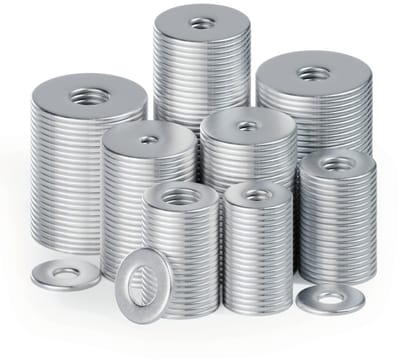 Set van 60 RVS Ringetjes M10 x 30mm, Grote Vlakke Washers voor Bevestigingen en Reparaties, Duurzaam en Roestvrij Staal 304