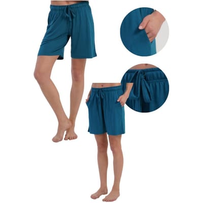 Shorts en Coton pour Femme Vienetta S Lisses Poches Confortables Amples Agréables brown