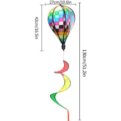 Heteluchtballon Wind Spinner Regenboog Hangende Wind Twister Buiten Windmolen Tuin Voortuin Huis Festival Feest Decoratie