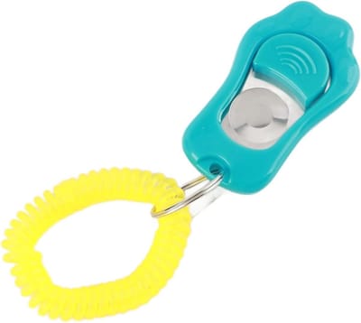 Honden Trainings Clicker - Gedragstrainer Huisdier - Gedrag Trainen - 3 Geluidsniveaus - 6.5 cm - Blauw