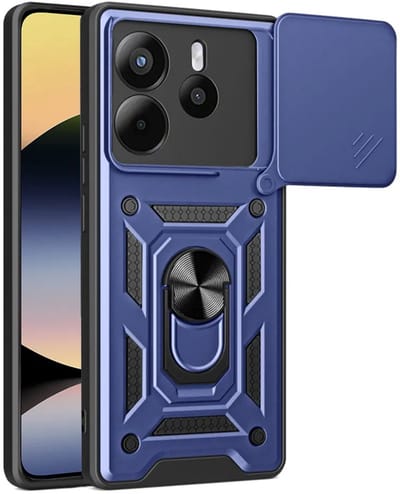 Hoesje geschikt voor Xiaomi Redmi Note 14 4G 164.8mm - Techsuit Camshield Back Cover - Blauw