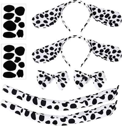 8-delige Kostuumaccessoires voor Kinderen en Volwassenen - Dierlijke Cosplay Set met Dalmatiaan, Tijger, Giraffe en Eekhoorn voor Wereldboekendag, Halloween en Carnaval