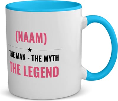 Akyol - the man the myth the legend met je eigen naam koffiemok - theemok - blauw - Legendary - iemand die een legend is - de man - myth - mythe - legendarisch - verjaardagscadeau - verjaardag - cadeau - kado - geschenk - gift - 350 ML inhoud