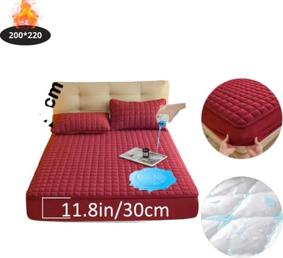 Nivard Waterdicht Hoeslaken - Beddengoed - Fitted Sheet - Bed - Rood 200x220