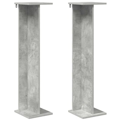 vidaXL - Plantenstand - 2 - st - Betongrijs - 25 - x - 25,5 - x - 100,5 - cm - Bewerkt - hout