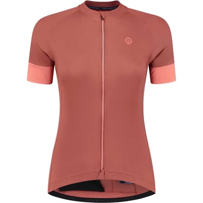 Rogelli Modesta Dames Fietsshirt - Korte mouw - Lange rits - Koraal