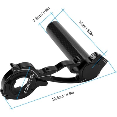 Support d'extension pour guidon de vélo, pour GPS, lampes, phares (rouge) noir