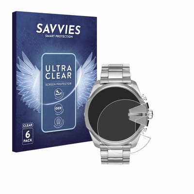 Savvies - Screenprotector voor Diesel Mega Chief DZ4417 - Folie Beschermfolie transparant 6 Stuks