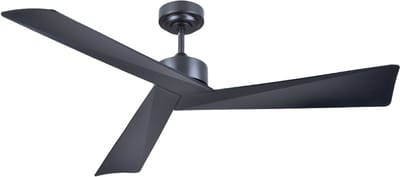 A-Flow Design Black 52 inch Plafondventilator - Plafondventilator zwart - Design Ventilator - Met afstandsbediening - 6 Windsnelheden - Timerfunctie - Winterstand - 132CM