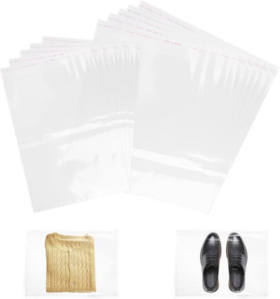 Allecta - Transparante zelfklevende plastic zakjes voor snoep, noten, chocolade en sieraden (30 x 46 cm + 23 x 30 cm)