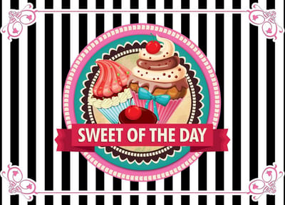 Cupcakes Retro Photo Wallcovering