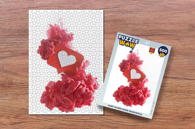 Puzzel Hart - Rook - Rood - Legpuzzel - Puzzel 500 stukjes