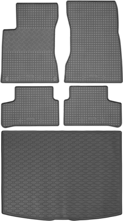 Rigum 421132 Series - Bagażnik en Dywaniki Set - Mercedes B-klasse W247 SUV - Zwart - Max-Dywanik