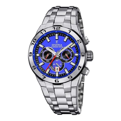 Festina F20670/3 Heren Horloge - Mineraalglas - Roestvrijstaal/Staal - Zilverkleurig - Ø 44.5 mm - Automatisch - Vouw/Vlindersluiting - 10 ATM (zwemmen)