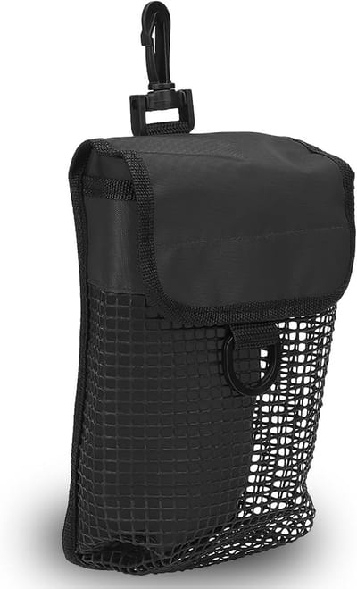 Diving Mesh Bag voor Onderwatergebruik met Ruimte voor Markerboei en Duikaccessoires (Zwart)