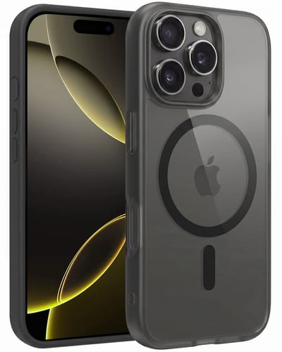 Hoesje - Geschikt voor Apple iPhone 16 Pro - Magsafe Compatible - Sterk & Shockproof - Back Cover - Shock Proof Case - Telefoon Hoes Shockproof - Telefoonhoesjes - Zwart