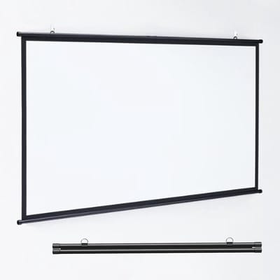 Projectiescherm - Pull-down scherm - Thuisbioscoop presentaties - Handmatig intrekbaar ontwerp - 60 inch - Wit
