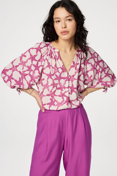 Fabienne Chapot Cooper Blouse Pink Money/pink Punc Maat: 34 | Blouses Outlet | Dames | Roze