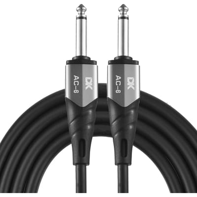 Câble de connexion de guitare DK, 6.0 mètres, câble d'instrument de 20 pieds, câble Audio de réduction du bruit, mâle de 6.35mm AC-06