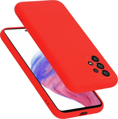 Cadorabo Hoesje geschikt voor Samsung Galaxy A53 5G in LIQUID ROOD - Beschermhoes gemaakt van flexibel TPU silicone Case Cover