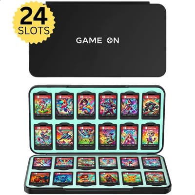 Xainy – Card case zwart geschikt voor Nintendo Switch of Switch 2 games | Switch-games opberghoes accessoires | Spellen game houder | Opberg travel box / opbergbox voor OLED / Lite consoles | Beschermhoes 24 game card slots