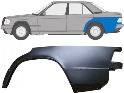 Reparatiepaneel achterspatbord voor Mercedes 190 W201 1982-1993 / Links