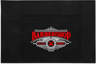 Dailygoods - Kappersstation Mat - Siliconen Antislipmat - Werkstation voor Gereedschap - Zwart - Tondeuse Tegenmat - Geschikt voor Salon en Schoonheid...