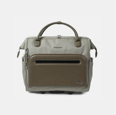 Hedgren VENTI Laptoptas op wielen 15,6 inch met RFID-bescherming – Waterafstotend – Gerecycled materiaal – Zandbeige