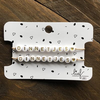 Armbandjes beige Dinnetjes & Dinnetjes