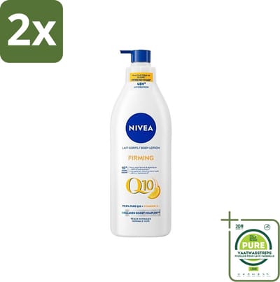 Nivea - Q10 - Verstevigende Bodylotion met Pomp - Vitamine C - 48 uur Hydratatie - Voor Normale Huid - 400 ml - Voordeelverpakking - 2 stuks - NIVEA Q10 - Bodylotion