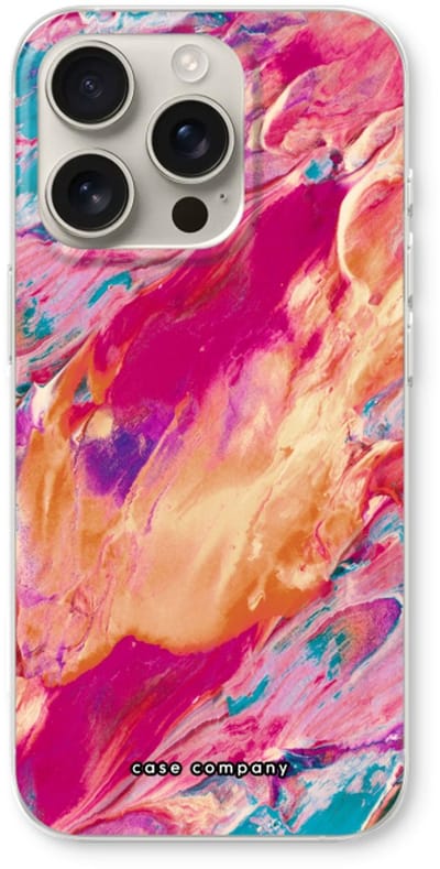 Case Company® - Hoesje geschikt voor iPhone 16 Pro hoesje - Pastel Echoes - Soft Cover Telefoonhoesje - Bescherming aan alle Kanten en Schermrand