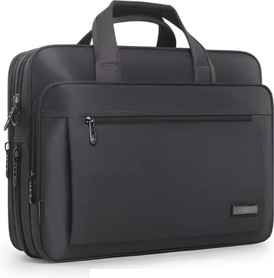 CarryQuest® - Laptoptas - Heren Aktetas Voor 15 inch Laptop, Waterdichte Oxford Stof, Zwart
