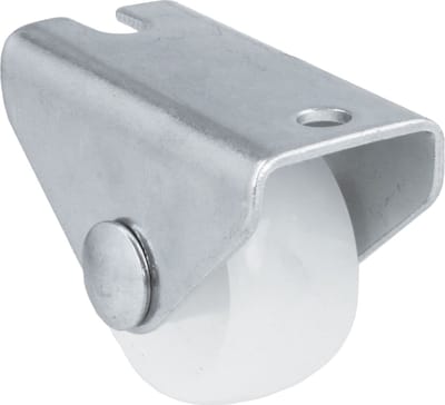 AMIG bokwiel/transportwiel - D25mm - nylon - 40kg draagvermogen - wit