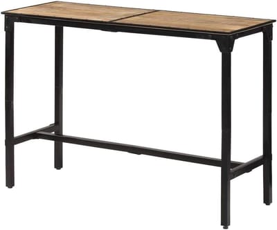 Bartafel Mangohout - Statafel Keuken - Gezellig Borrelen - Unieke Houtnerf - 150 x 55 x 107 cm - Natuurlijk Hout