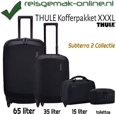 Thule Subterra 2 Voordeelset XXXL | 65L + 35L + 15L + Toilettas | Black