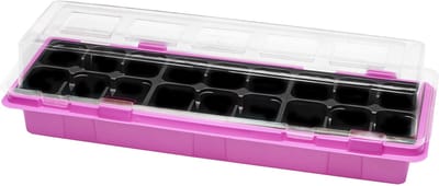 Garronda Kweekset Kweekpotten met schotel - Kamerplanten – Roze (1 stuk) - GD-VE-Greenhouse
