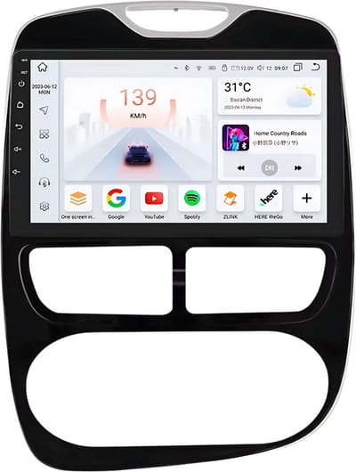 Autoradio met bluetooth - Carplay - Voor Renault Clio (2012-2016) - Geschikt voor Apple en Android - Stereo - Navigatie - Navigatiesysteem auto - 4GB 32GB