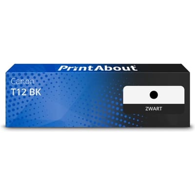 PrintAbout huismerk Toner T12 BK Zwart Geschikt voor Canon