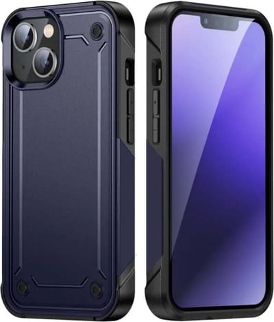 Smartphonica Schokbestendig hoesje voor iPhone 13 shock proof case - Blauw geschikt voor iPhone 13